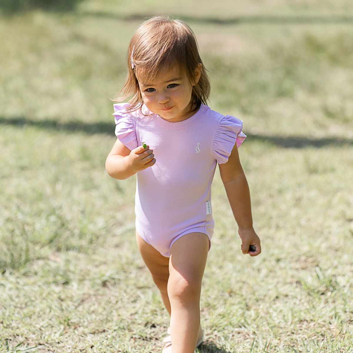 Premium Bamboo Frill Sleeve Baby Onesie