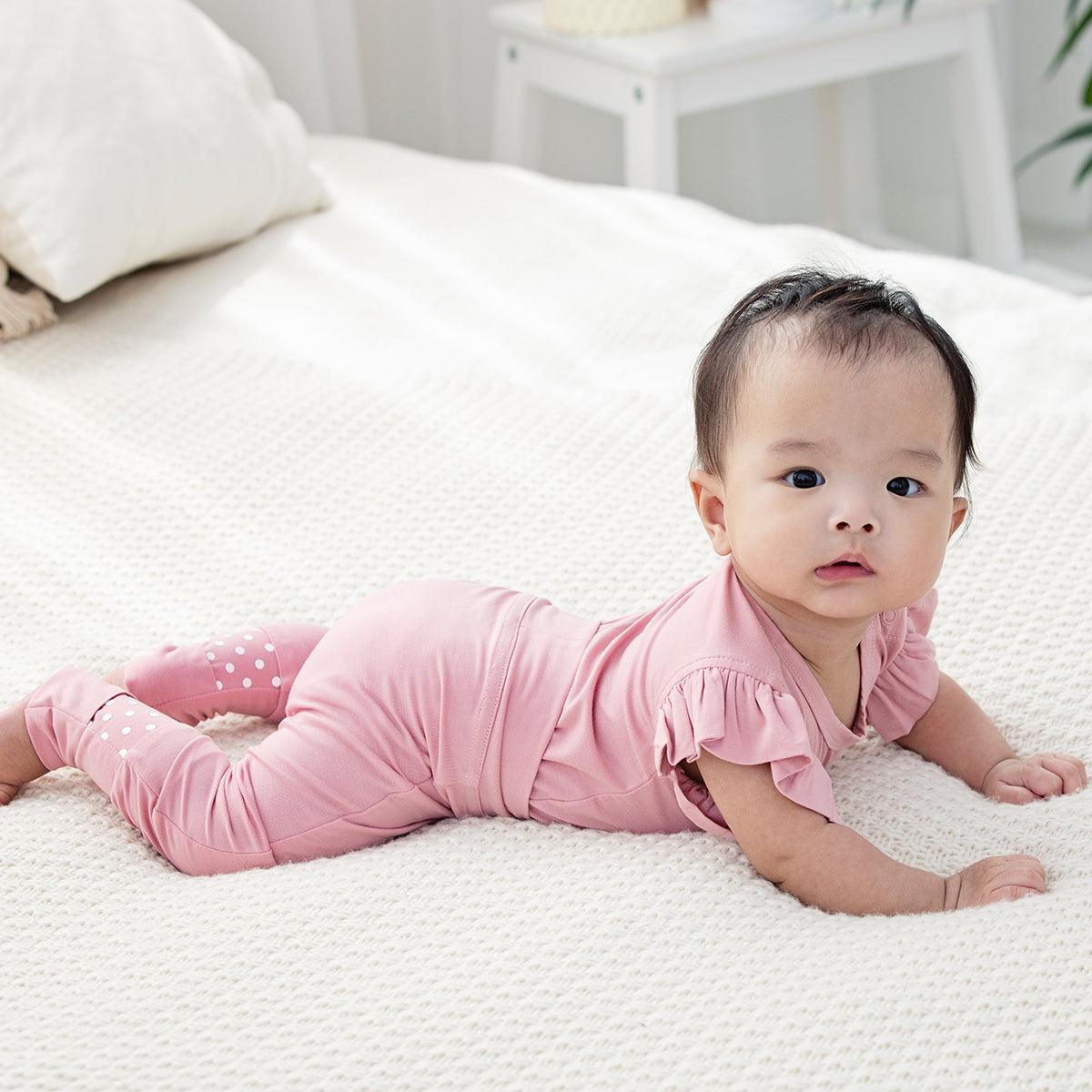 Premium Bamboo Frill Sleeve Baby Onesie