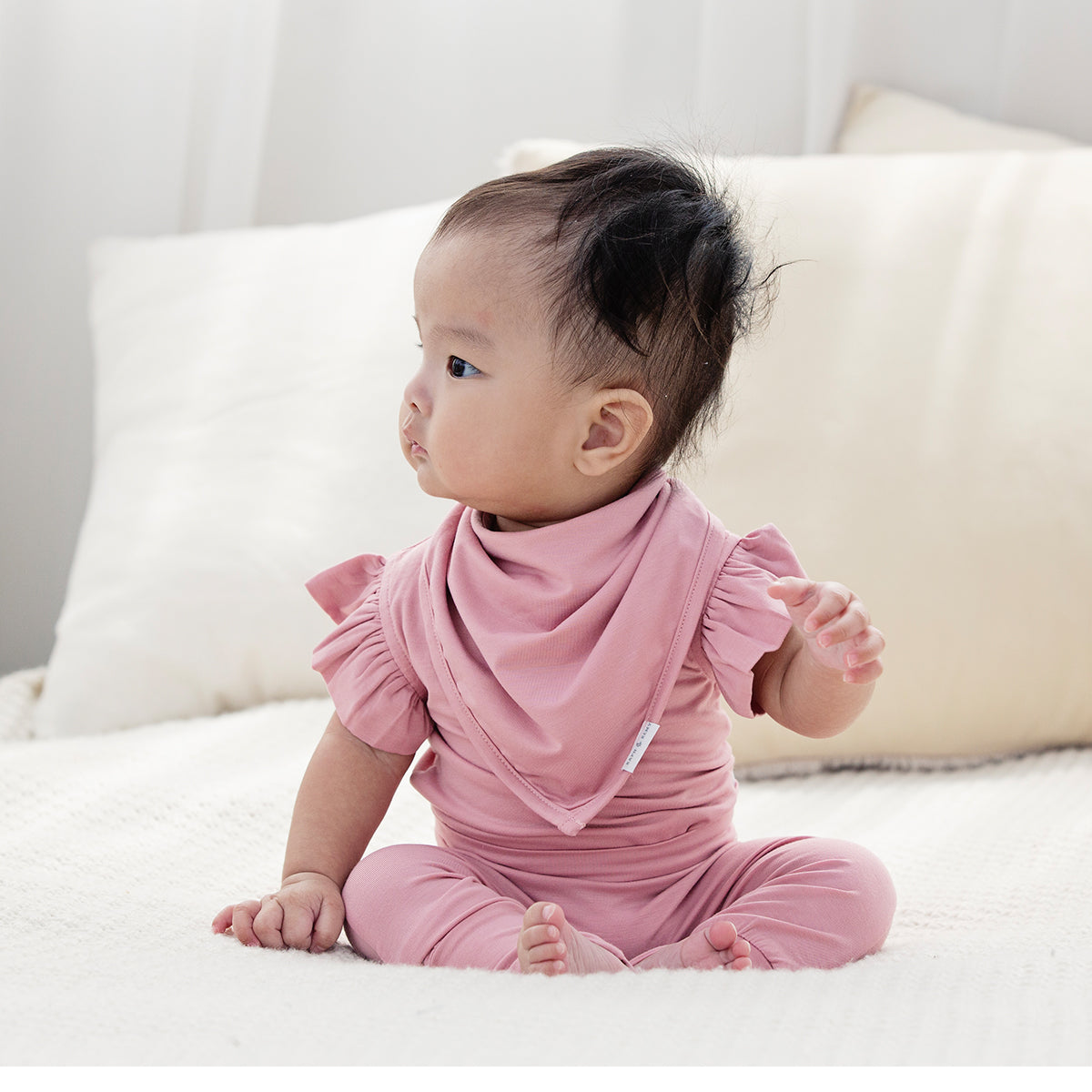 Premium Bamboo Frill Sleeve Baby Onesie