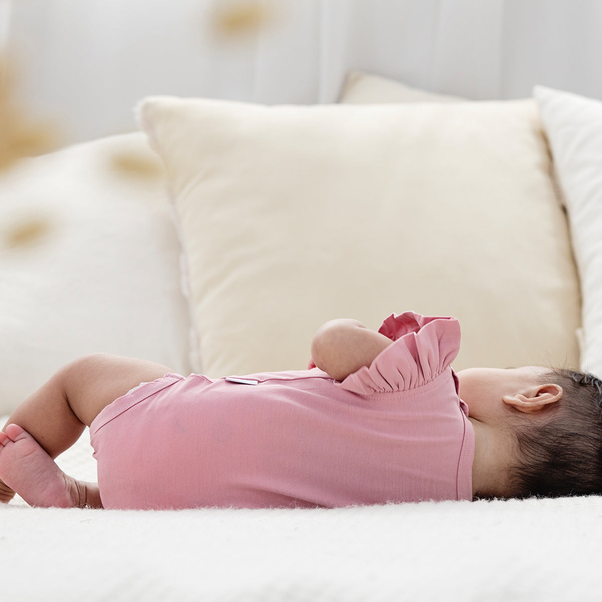 Premium Bamboo Frill Sleeve Baby Onesie