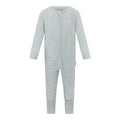 Premium Bamboo Baby Zippie (Long) - Grey