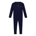 Premium Bamboo Baby Zippie (Long) - Navy Blue
