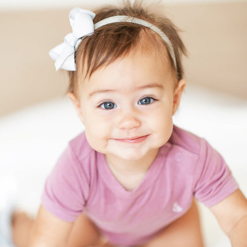 Premium 2.5" Newborn Baby Headbands or Clips Trio Pack