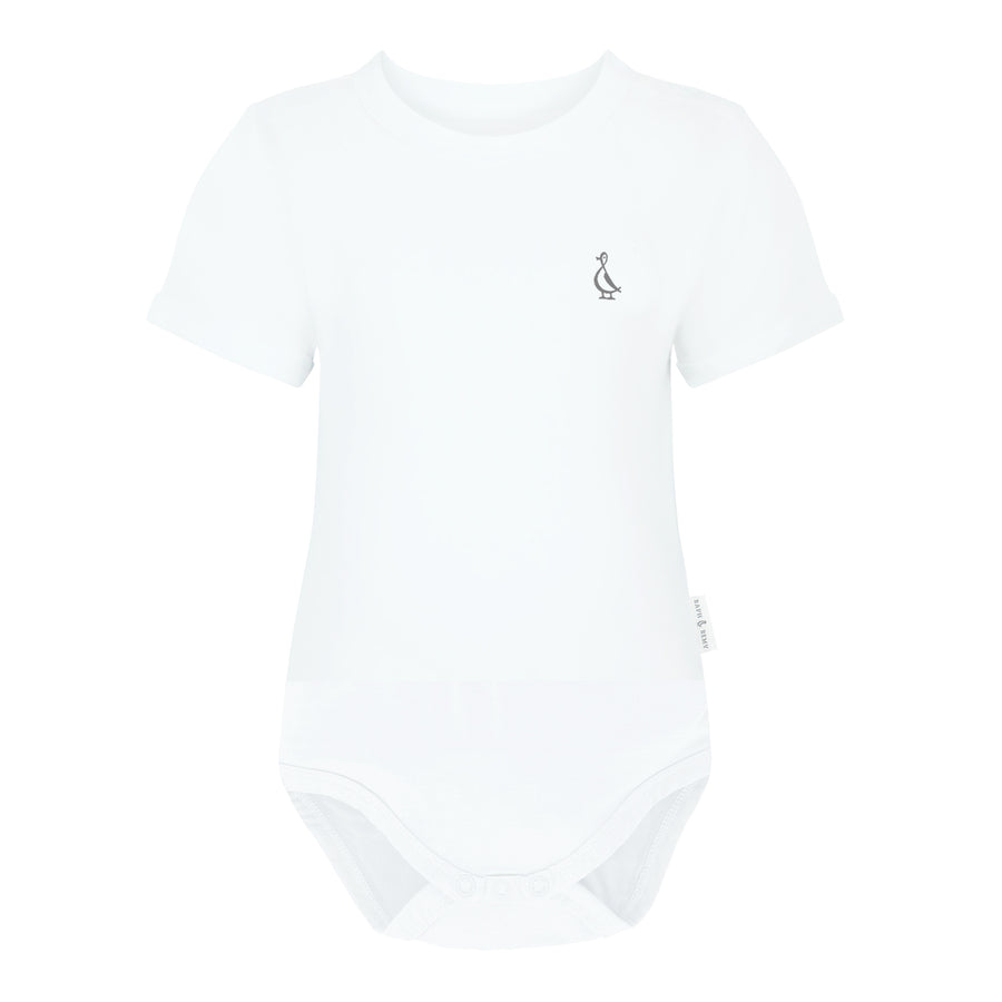 Premium Bamboo Classic Baby Onesie - White