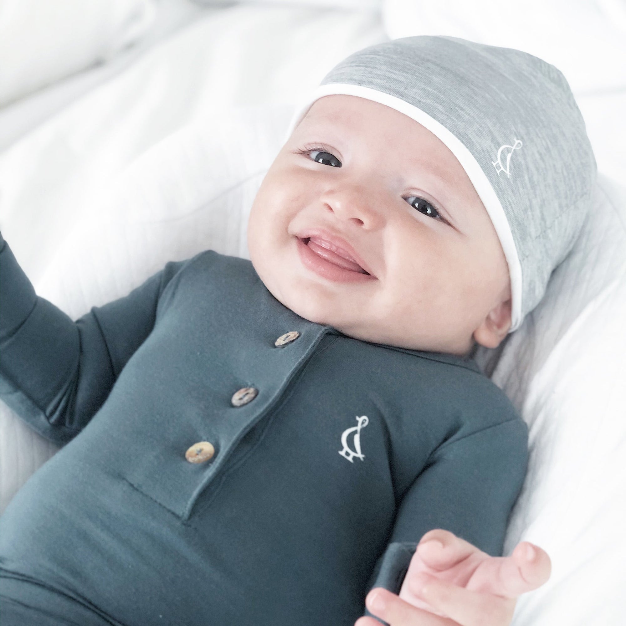 Almost Perfect Bamboo Reversible Slouch Baby Beanie
