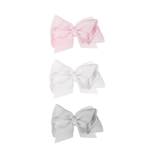 Premium 2.5" Newborn Baby Headbands or Clips Trio Pack