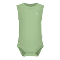 RAPH&REMY® bamboo sleeveless onesie for babies, in Pistachio Green color.