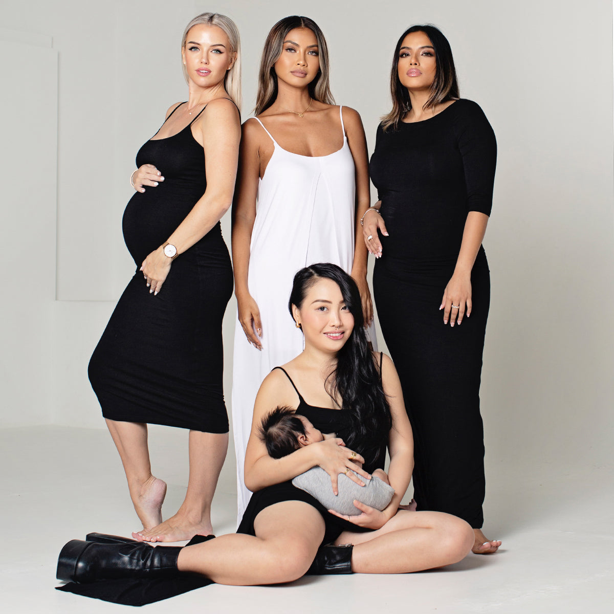 Valentina - Long Sleeve Bamboo Bodycon Maxi Dress