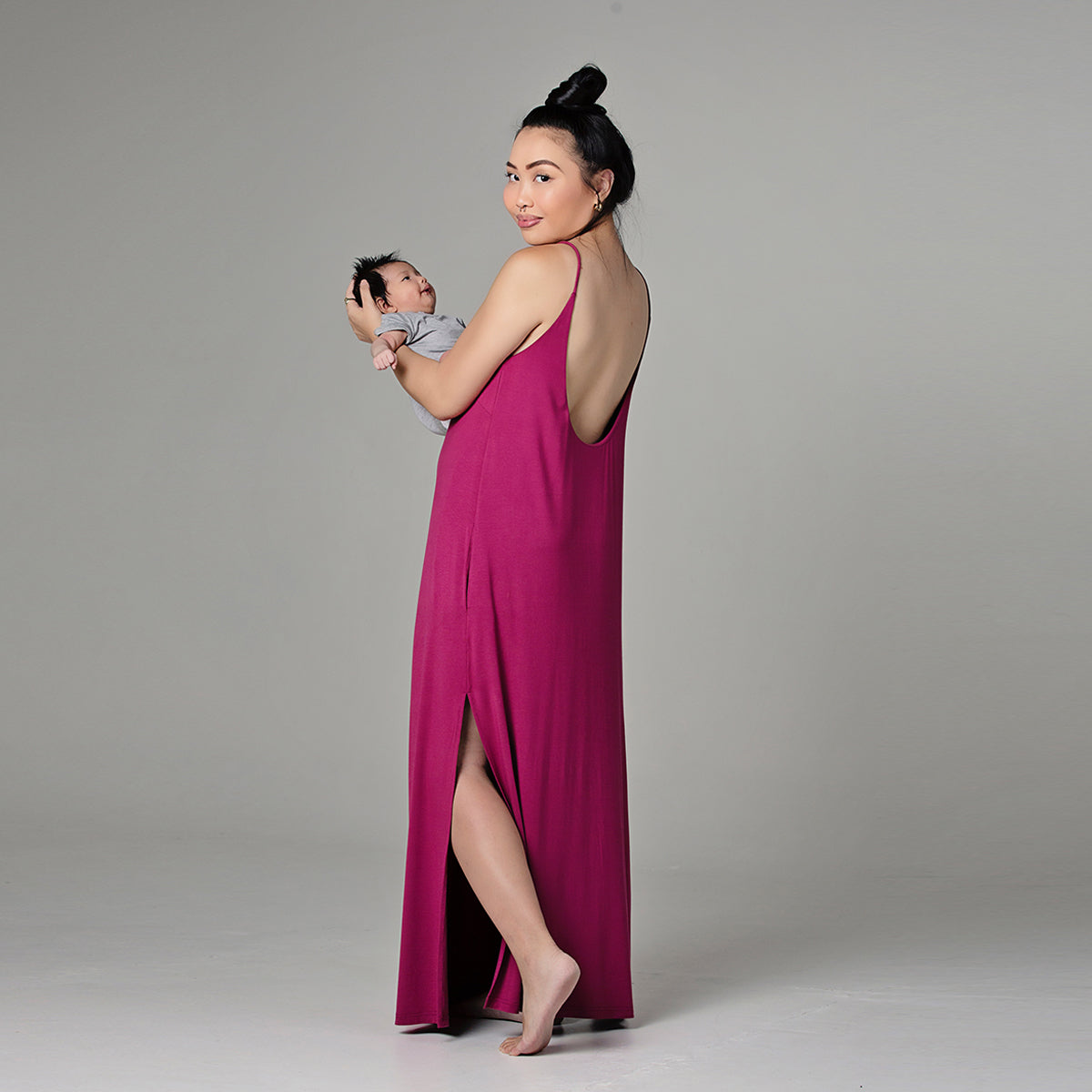 Popular bamboo cami maxi from Raph & Remy in Sangria color