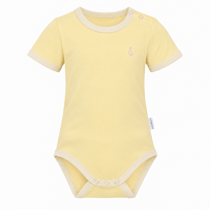 Premium Bamboo Colour Pop Onesie - Butter Yellow