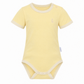 Butter Yellow Colour Pop bamboo baby onesie with contrast trim by RAPH&REMY