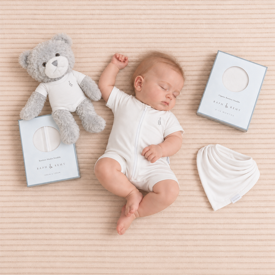Teddy & Me Bamboo Gift Set - White