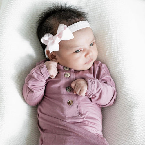 Premium 2.5" Newborn Baby Headbands or Clips Trio Pack