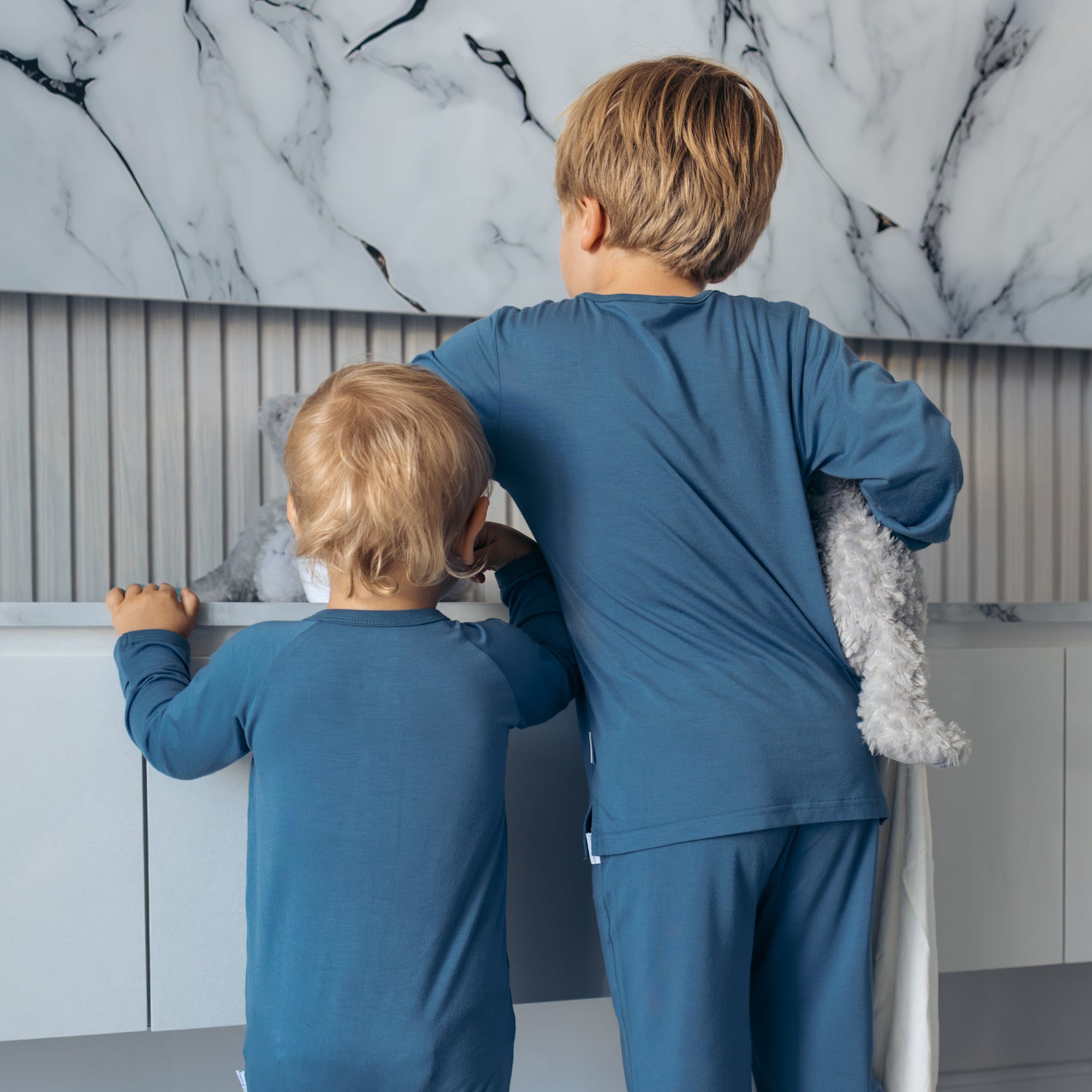 Premium Bamboo Kids Pyjamas & Loungewear Sets | 2-5 years Limited Edition Bedtime Blue