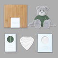 Teddy & Me Bamboo Gift Set - Army Green