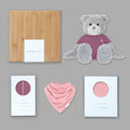 Teddy & Me Bamboo Gift Set - Mauve