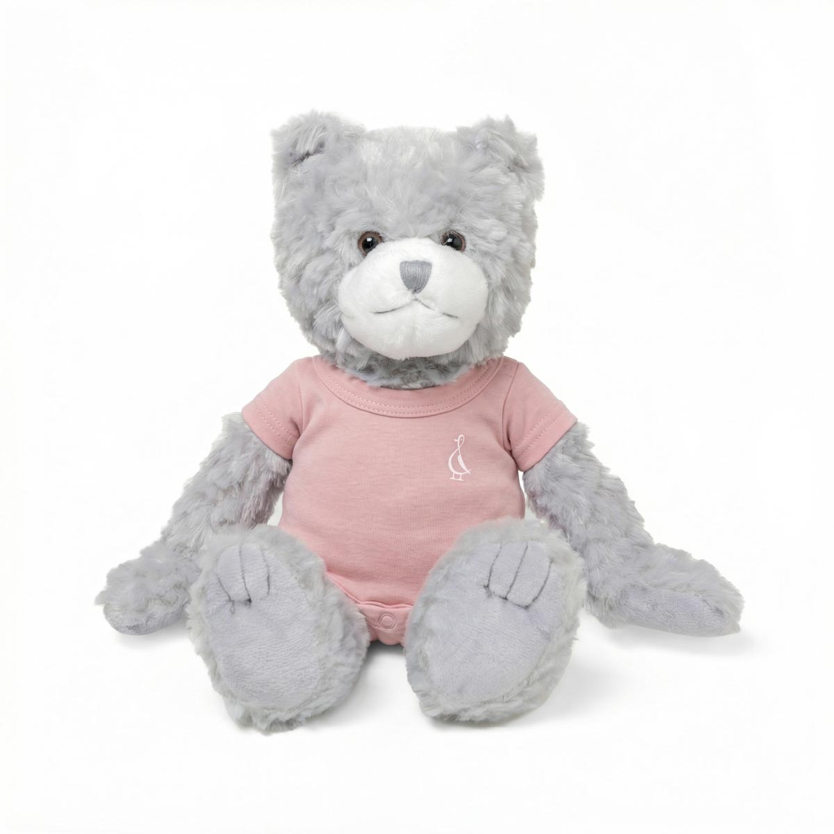 RAPH&REMY Timeless Teddy in Sakura Pink: soft bamboo keepsake from the 1st Birthday Box