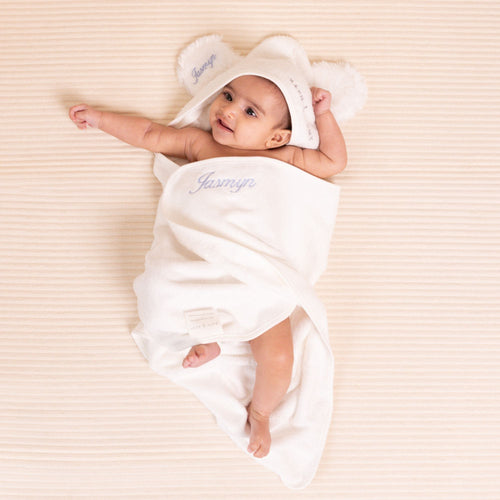 Organic Bamboo Baby Towel & Mitt