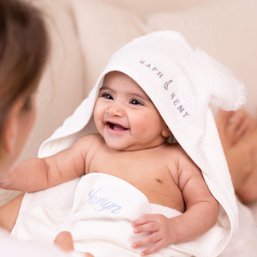 Organic Bamboo Baby Towel & Mitt