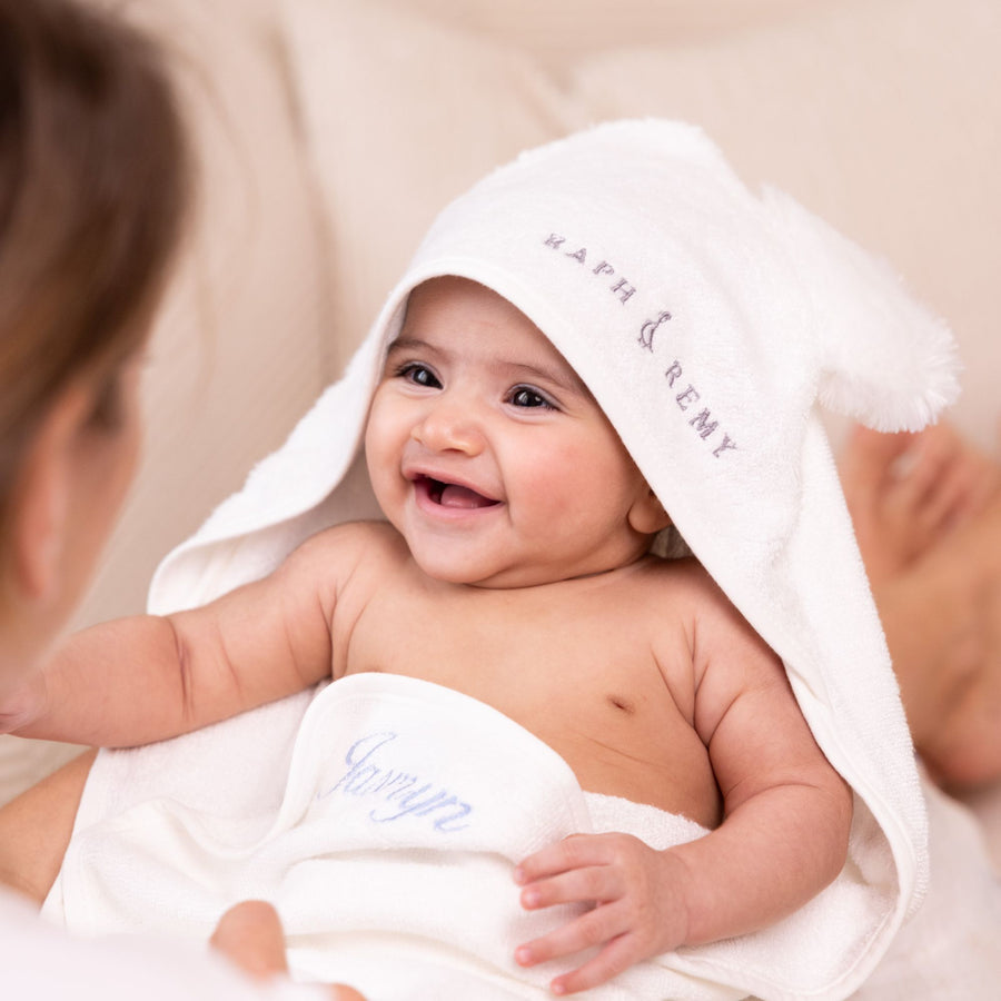 Organic Bamboo Baby Towel & Mitt