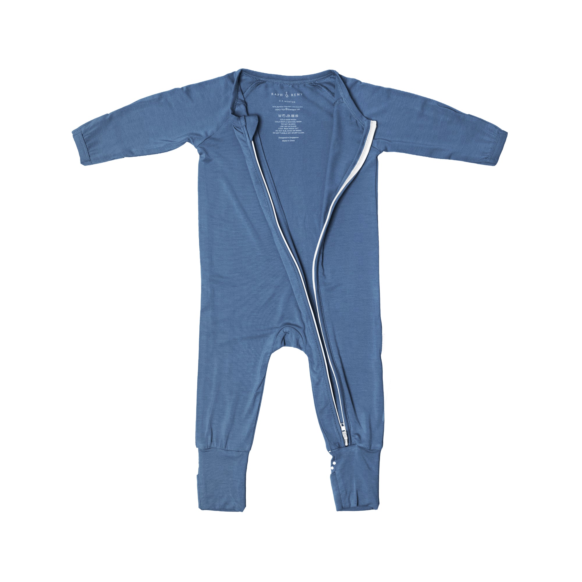 Premium Bamboo Baby Long Zippie - Limited Edition Bedtime Blue