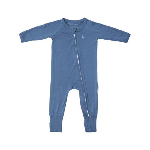 Premium Bamboo Baby Long Zippie - Limited Edition Bedtime Blue