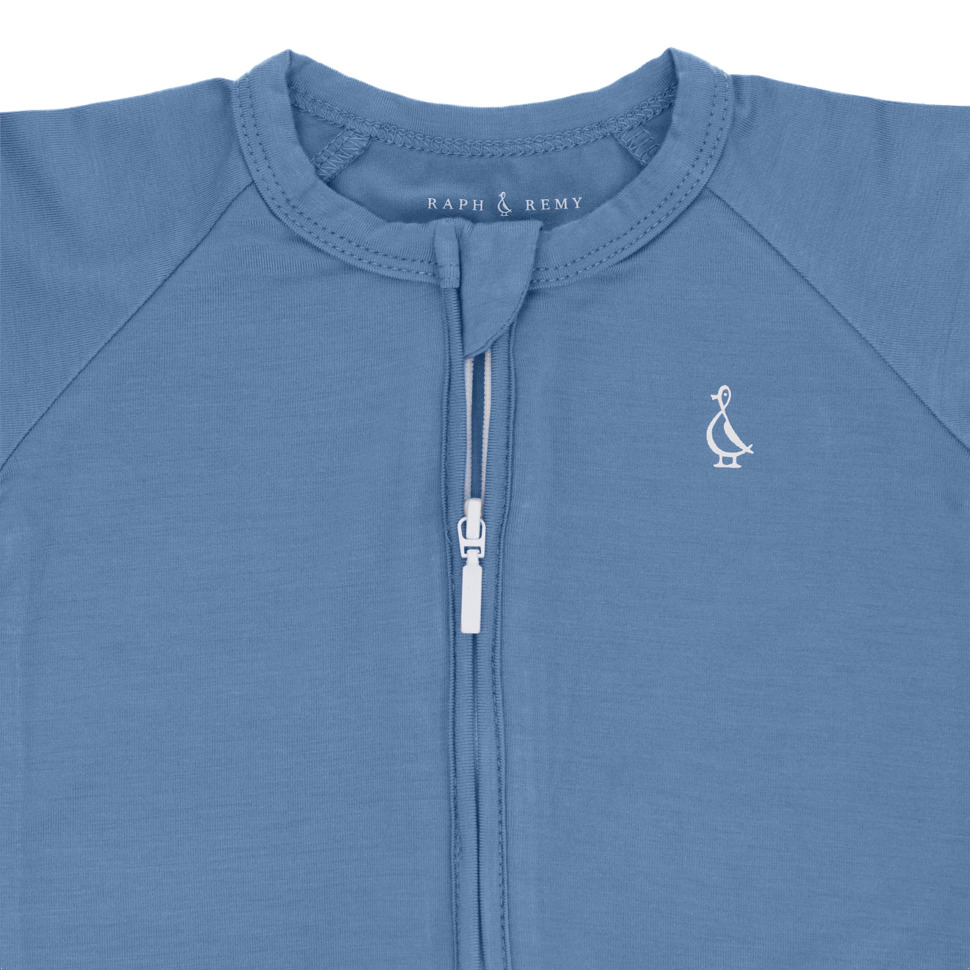 Premium Bamboo Baby Short Zippie - Limited Edition Bedtime Blue