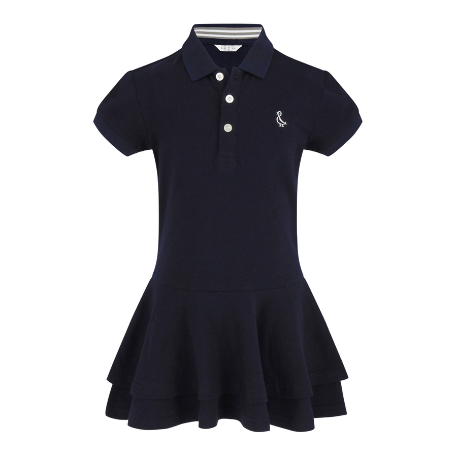 Premium Collared Dresses | 2-5 years - Navy Blue