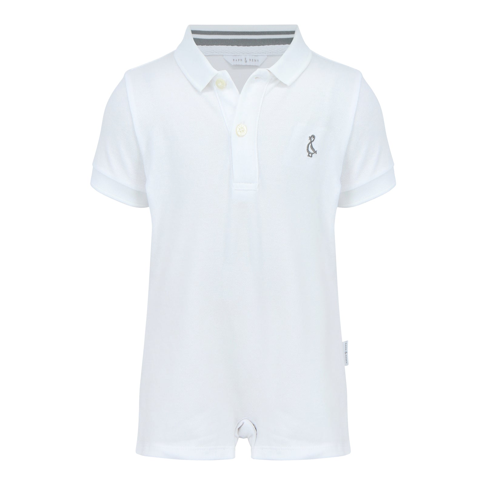 RAPH&REMY® Premium Collared Romper in white