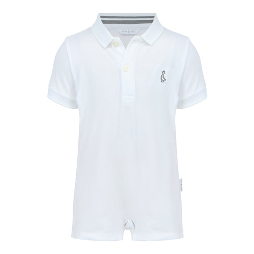 RAPH&REMY® Premium Collared Romper in white