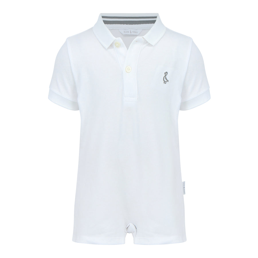 RAPH&REMY® Premium Collared Romper in white