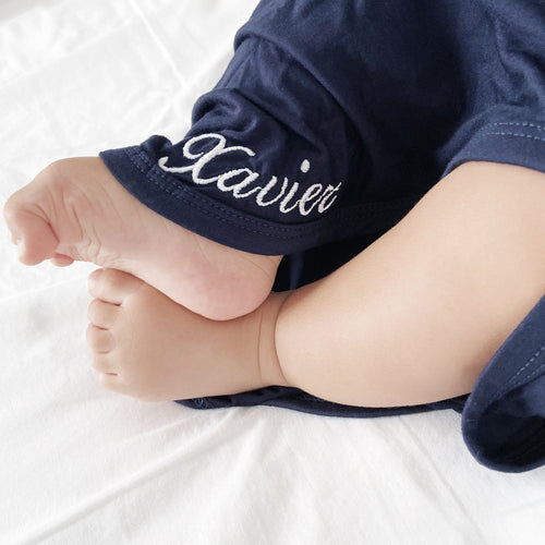 Personalized Premium Bamboo Baby Sleep Sack Knotted Gown with baby name embroidery