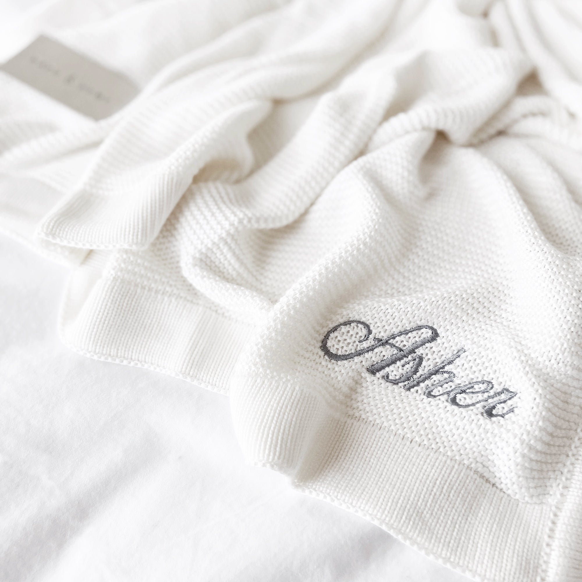 Personalised Baby's Name in an Organic BambooCloud Cooling Blanket by RAPH&REMY