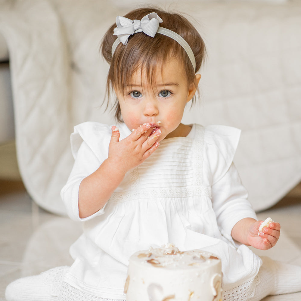 Premium 2.5" Newborn Baby Headbands or Clips Trio Pack