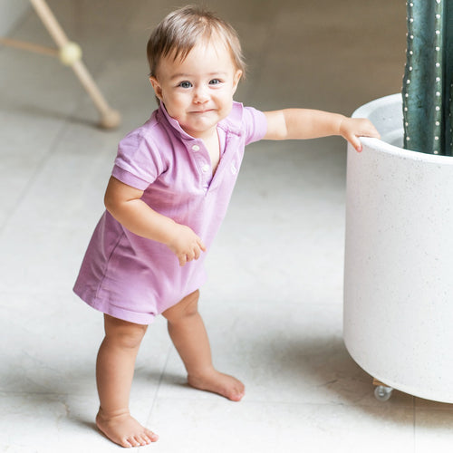 Classic collared romper – Designed to grow with your baby