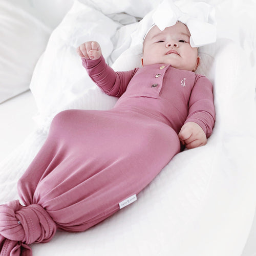 RAPH&REMY® Premium Bamboo Baby Gown in Mauve
