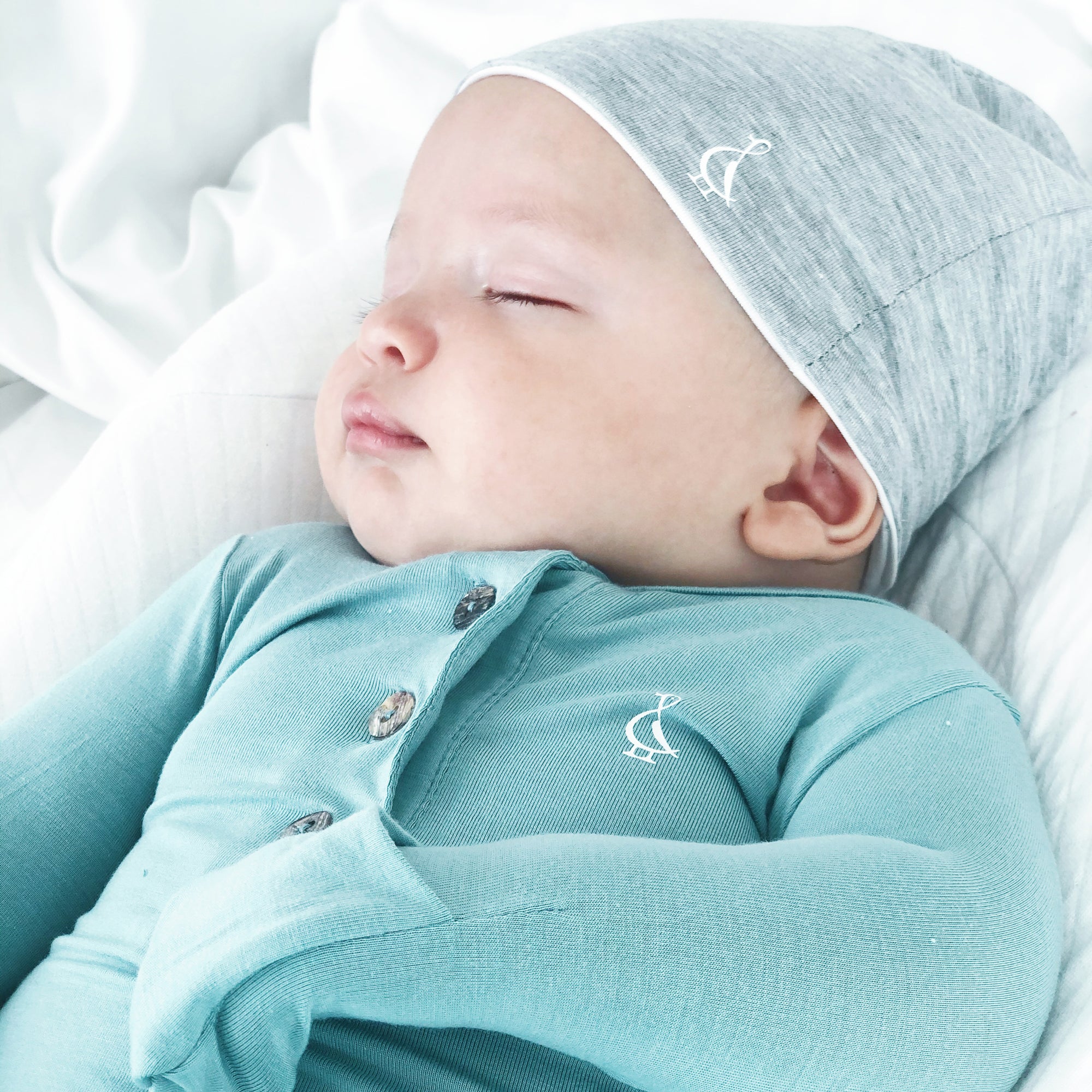 Premium Bamboo Reversible Slouch Baby Beanie
