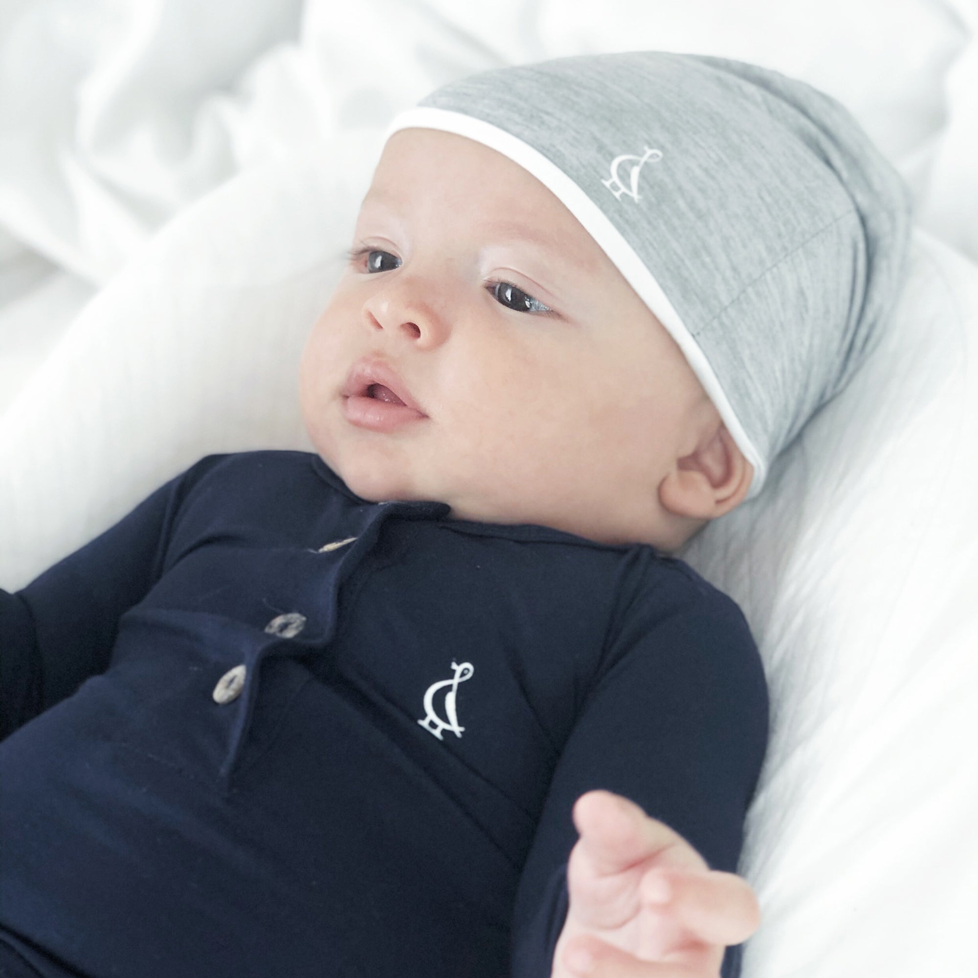 Premium Bamboo Reversible Slouch Baby Beanie