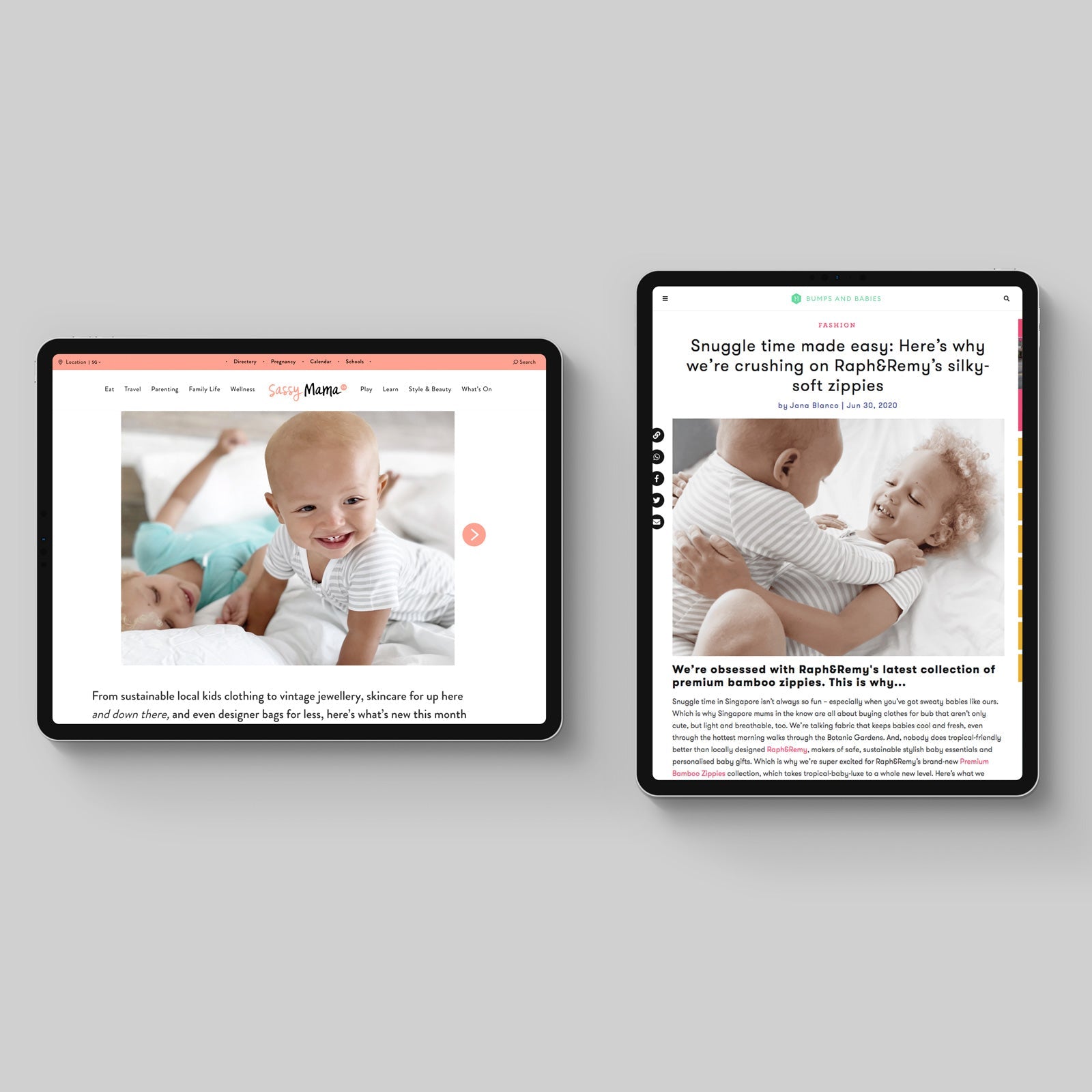 Premium Bamboo Baby Zippie (Long)